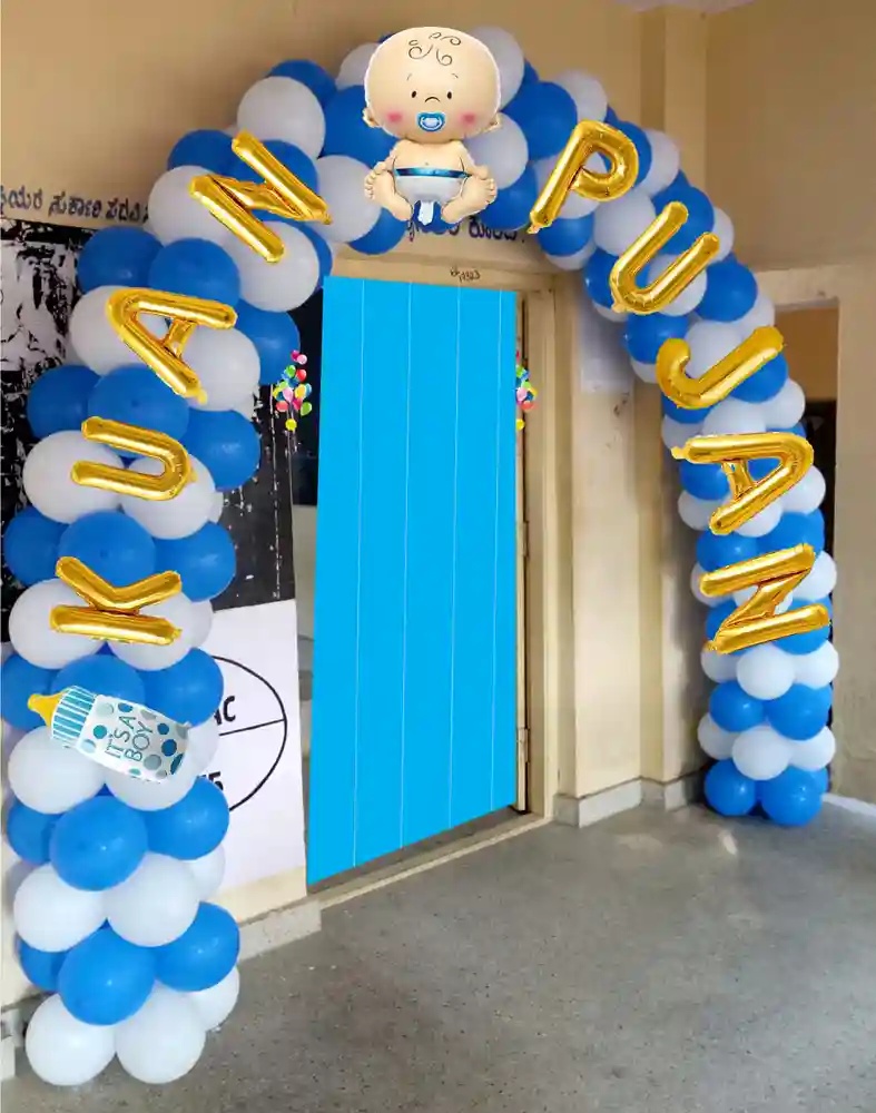 Kua pujan decoration with marigold and balloons — Mohali