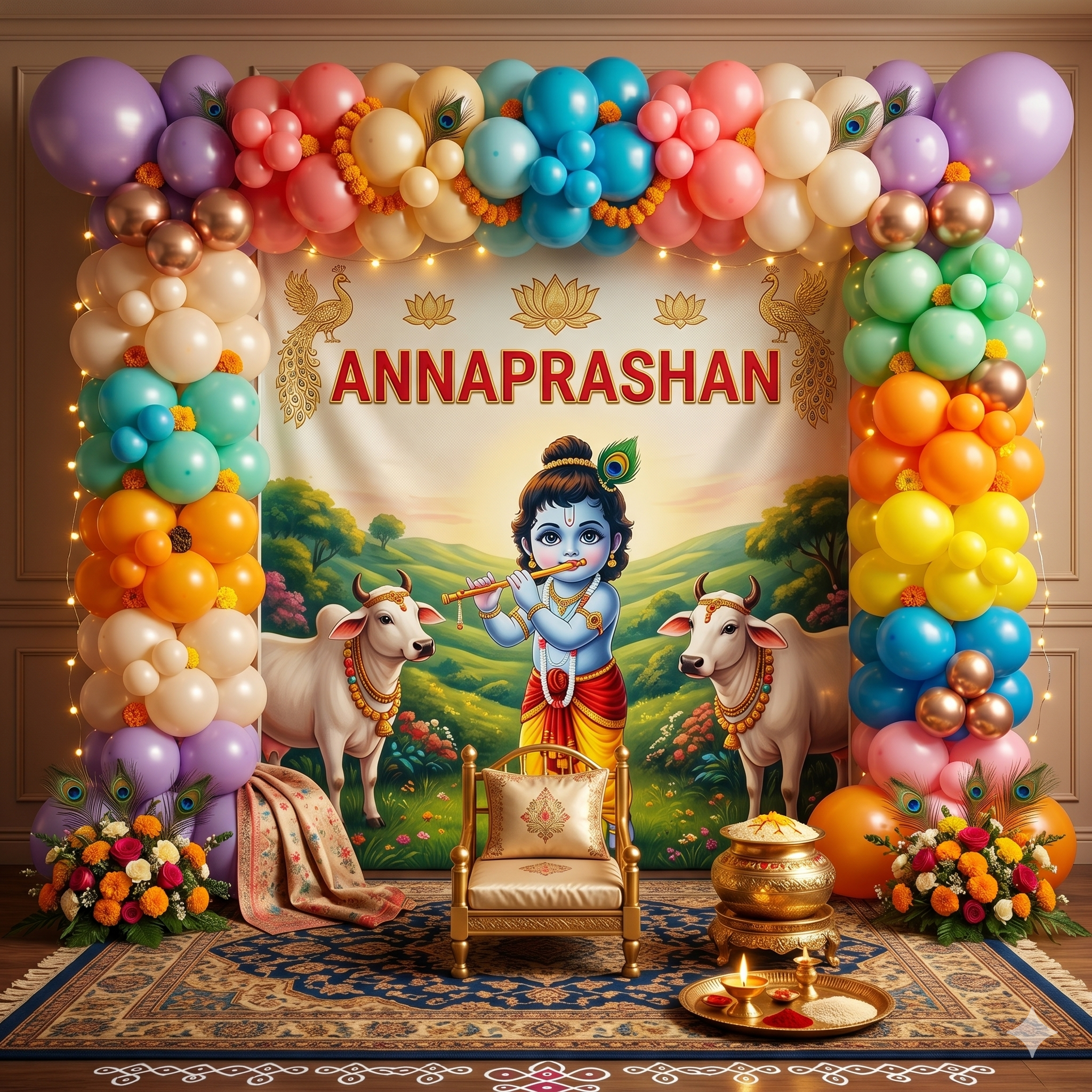 Balloon decoration setup by Balloon Decoration Mohali — Aerocity Mohali