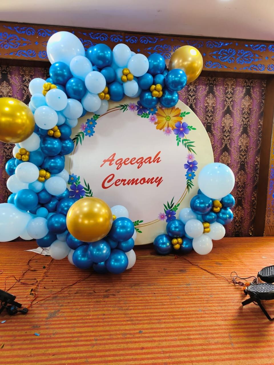 Naming ceremony namkaran balloon decoration with name foil — Zirakpur