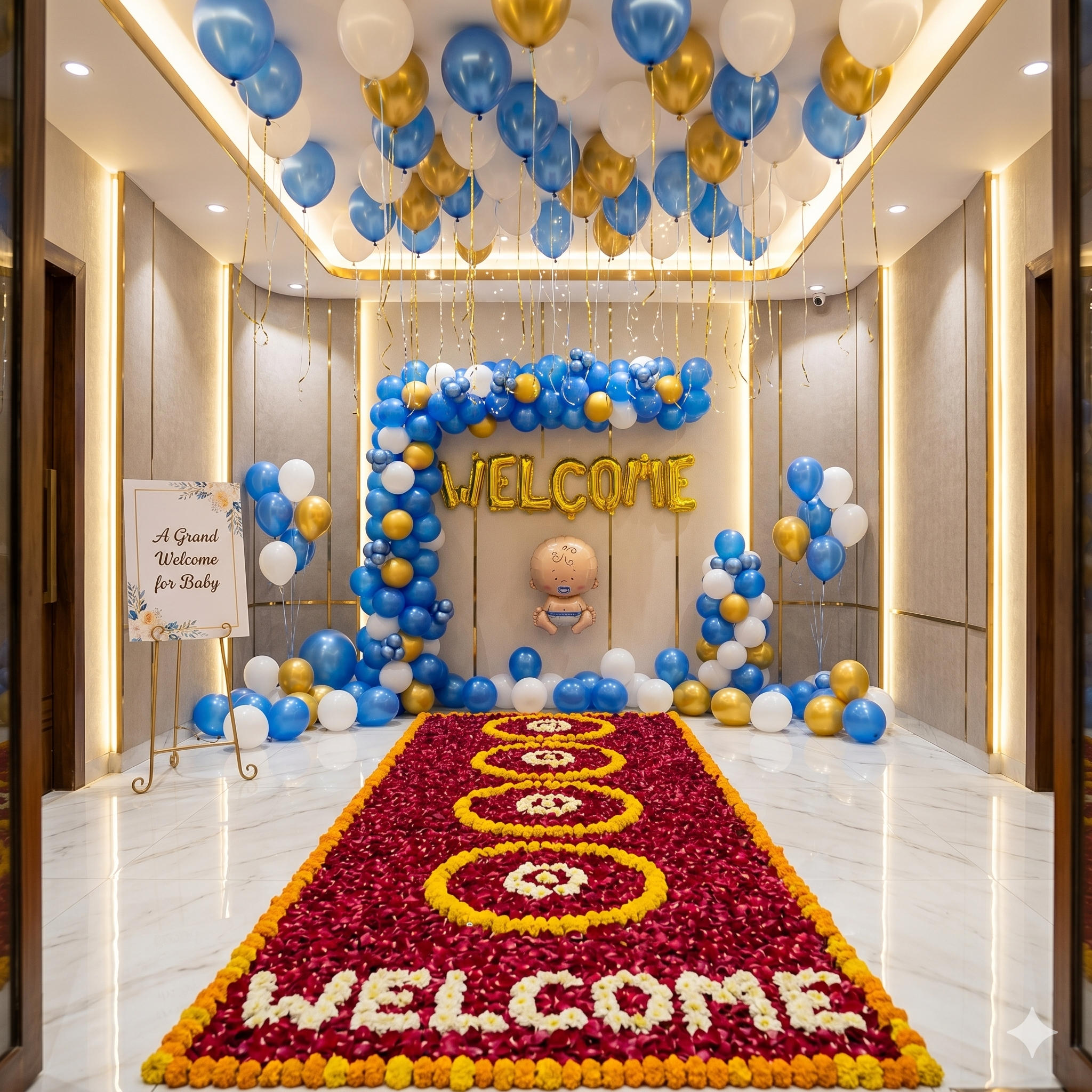 Welcome baby homecoming balloon decoration — Sector 79 Mohali