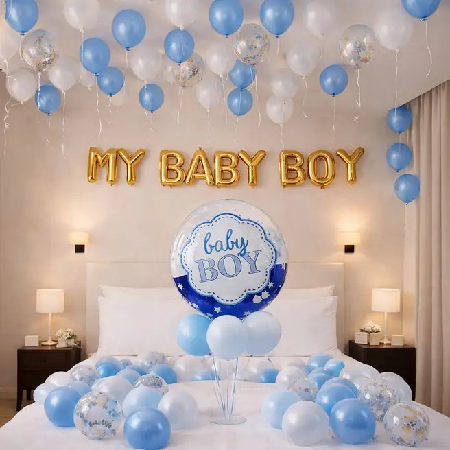 Welcome baby homecoming balloon decoration — Chandigarh