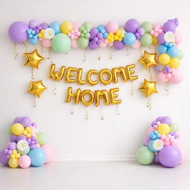 Welcome baby homecoming balloon decoration — Kharar